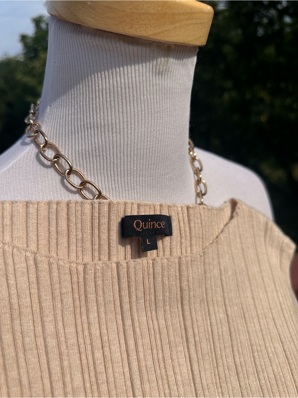 Quince Cotton Cashmere Ribbed Tank - Picture 6 of 6